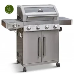 Grillstream Gourmet 4 Burner Hybrid BBQ With Steak Shelf - Stainless Steel