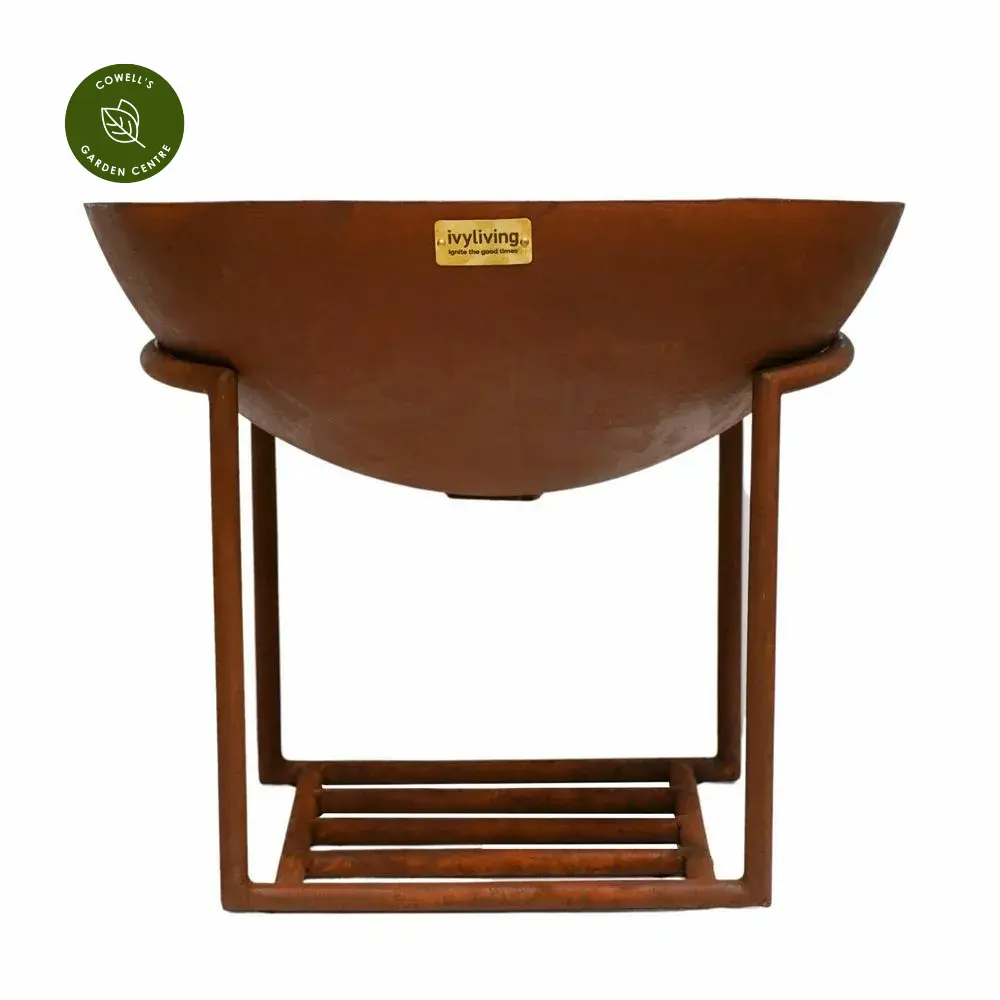 Ivyline Cast Iron Rust Firebowl On Stand - Large 9 Ivyline Cast Iron Rust Firebowl On Stand - Large - Image 7