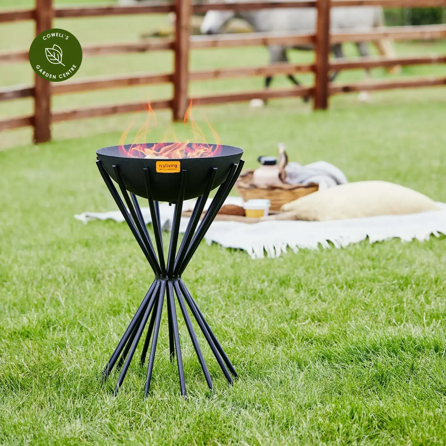 Ivyline Dakota Black Fire Pit - Tall 3 Ivyline Dakota Black Fire Pit - Tall
