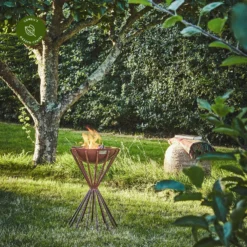 Ivyline Dakota Rust Fire Pit - Tall