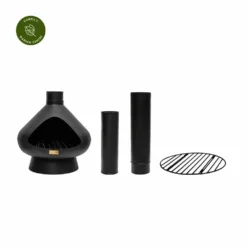 Ivyline Fornax Fireplace - Matt Black -Garden Care Shop ivyline fornax fireplace matt black 1000x1000 64d508cdd34b9 l