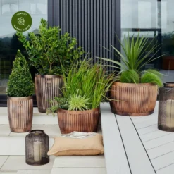 Ivyline Hampton Copper Bowl Planter Set Of 2 -Garden Care Shop ivyline hampton copper bowl planter set of two 1000x1000 64f6e485eb69d l