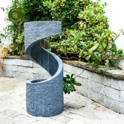 Ivyline Spiral Water Feature - Cement