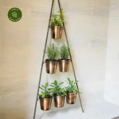 Ivyline Wall Plant Stand With Planters - Medium
