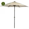 LeisureGrow Soleil Crank & Tilt Taupe Parasol - 220cm