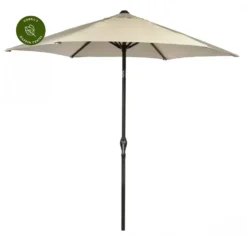 LeisureGrow Soleil Crank & Tilt Taupe Parasol - 220cm