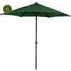 LeisureGrow Soleil Crank & Tilt Forest Green Parasol - 220cm