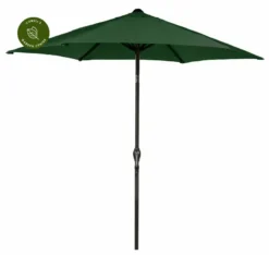 LeisureGrow Soleil Crank & Tilt Forest Green Parasol - 220cm