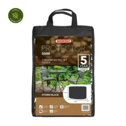 Protector 5000 2 Seater Bistro Set Cover - Black