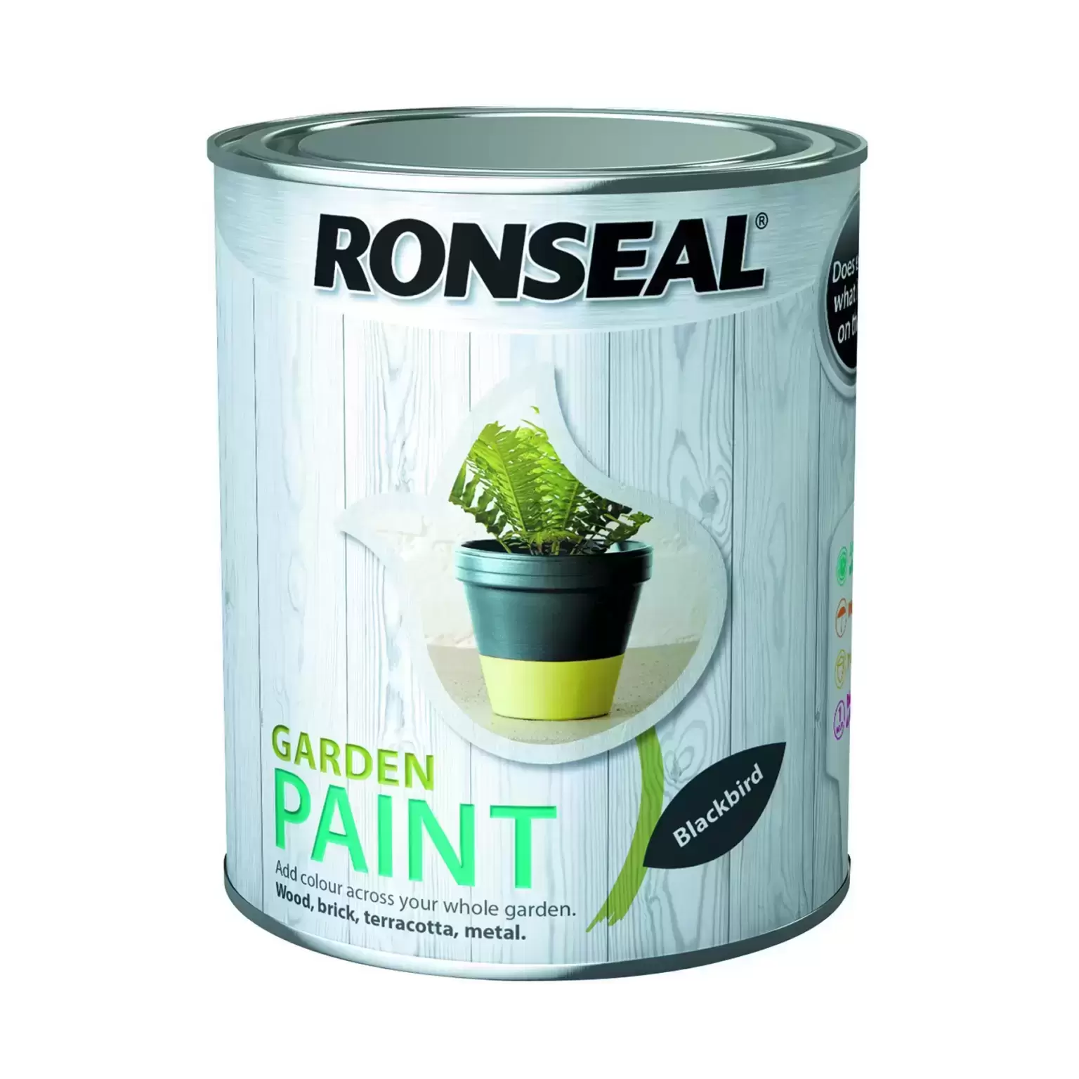 Ronseal Garden Paint Blackbird 750ml 3 Ronseal Garden Paint Blackbird 750ml