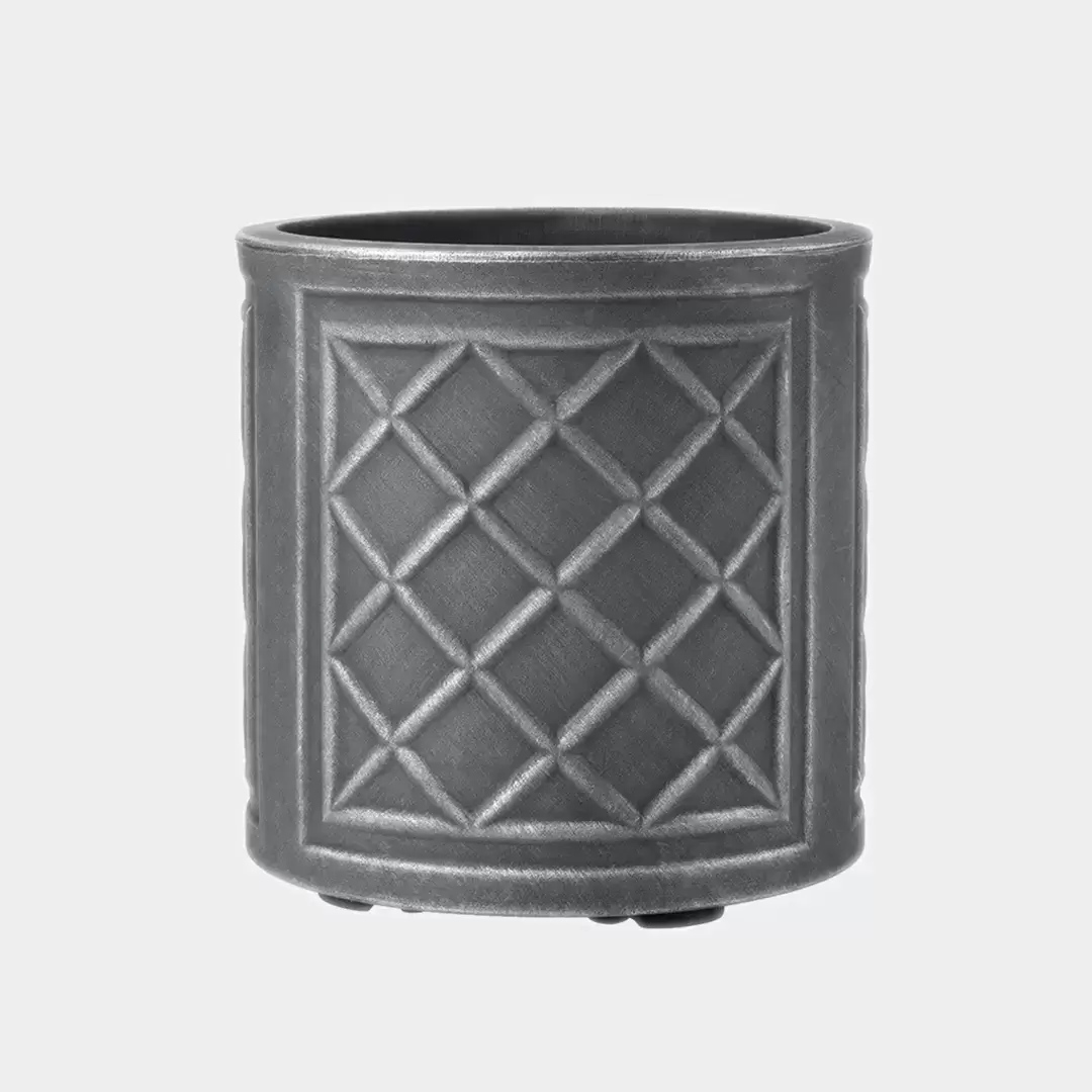 Stewart Lead Effect Planter Round 32cm Gunmetal 3 Stewart Lead Effect Planter Round 32cm Gunmetal
